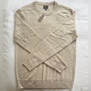 J Crew Cashmere Crewneck Sweater in Heather Birch